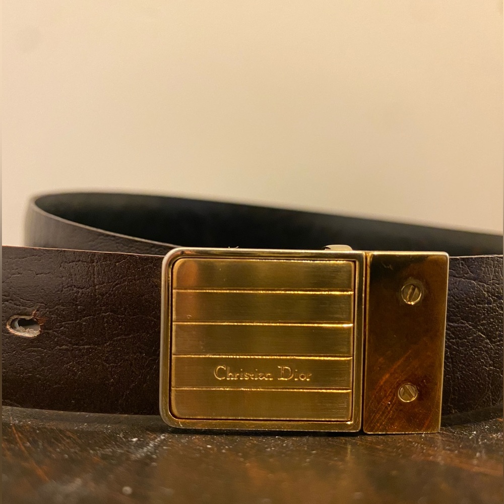 Vintage Christian Dior Leather Belt